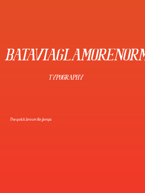 BataviaGlamoreNORMALITALIC-Ital Poster
