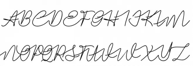BataviaGlamoreScript-Bold 字体 大写