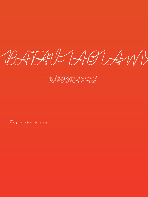 BataviaGlamoreScript-Bold Poster