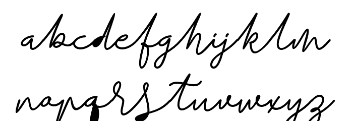 BataviaGlamoreScript-Bold Font LOWERCASE