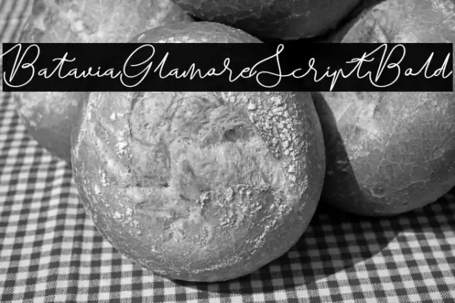 BataviaGlamoreScript-Bold Font examples