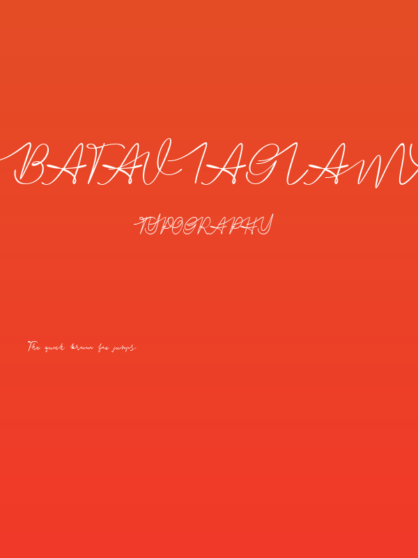 BataviaGlamoreScript-Bold Poster