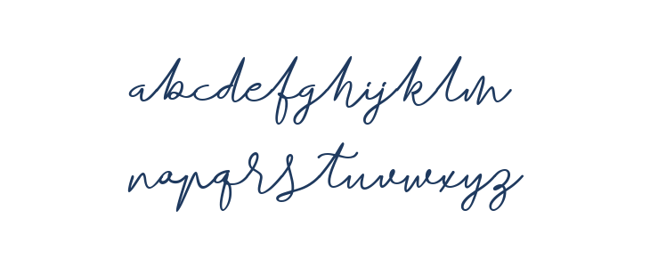 BataviaGlamoreScript-Bold Lowercase