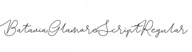 BataviaGlamoreScript-Regular  تنزيل الخطوط