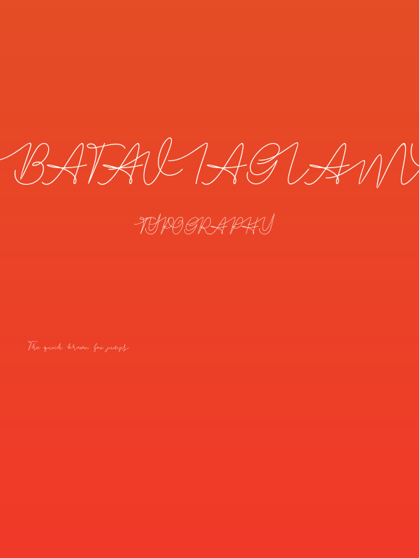 BataviaGlamoreScript-Regular Poster
