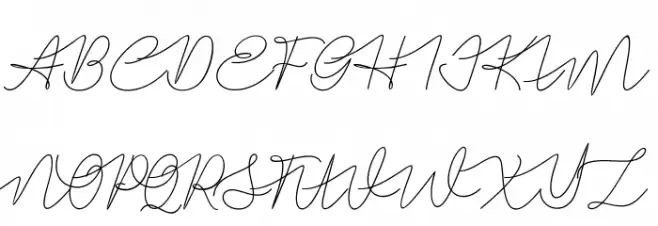 BataviaGlamoreScript-Regular 字体 大写