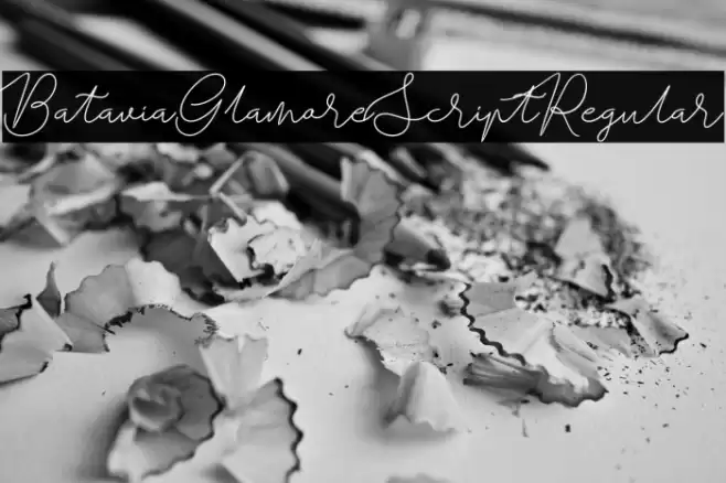 BataviaGlamoreScript-Regular Font examples