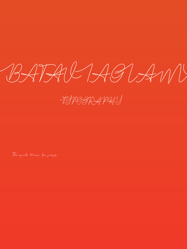 BataviaGlamoreScript-Regular Poster