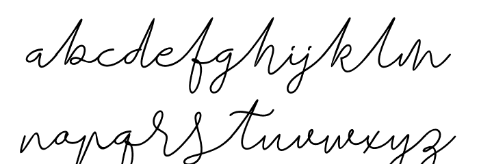 BataviaGlamoreScript-Regular Font LOWERCASE