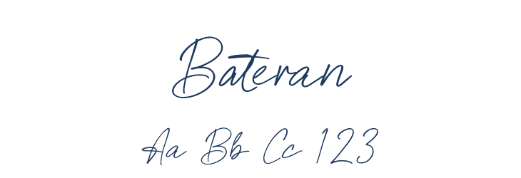 Bateran Font Preview