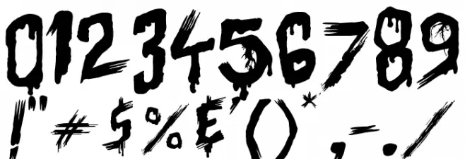 Bates Shower Font OTHER CHARS