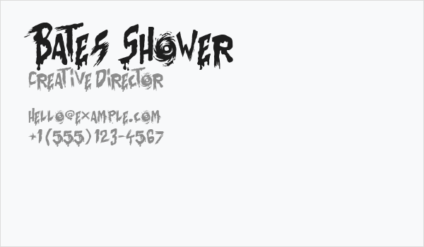 Bates Shower Business Card