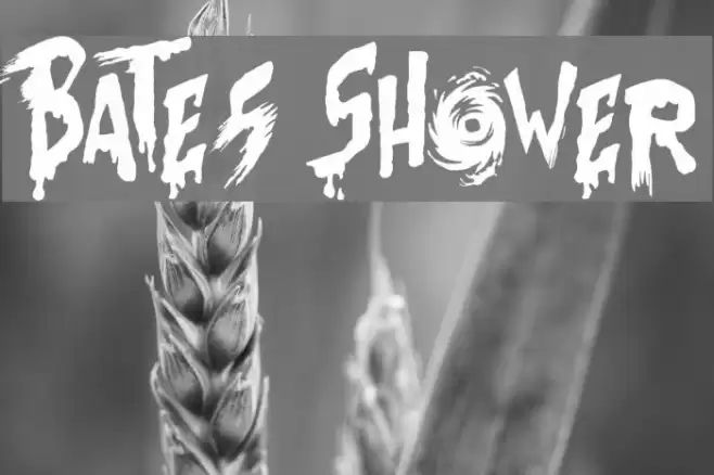 Bates Shower Font examples