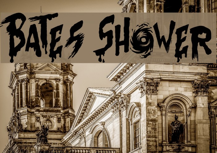 Bates Shower Font examples