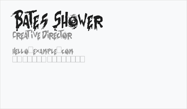Bates Shower Business Card