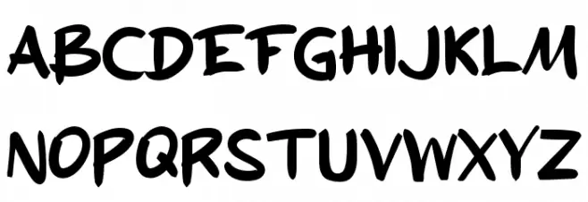 Batesin Schriftart Groß