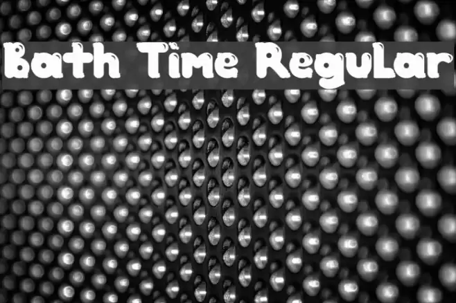 Bath Time Regular Font examples