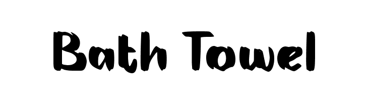 Bath Towel  Frei Schriftart Herunterladen