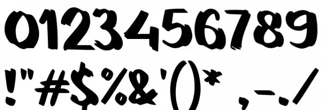 Bath Towel Font OTHER CHARS