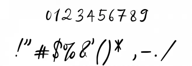 Batheny Rosie Font OTHER CHARS