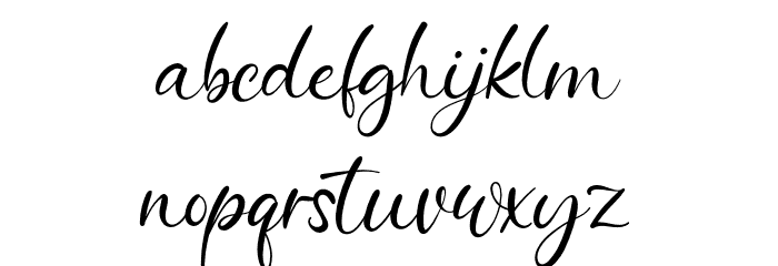 Batheny Rosie Font LOWERCASE