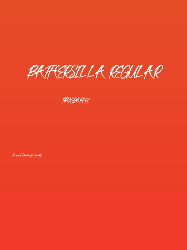 Bathersilla Regular Poster