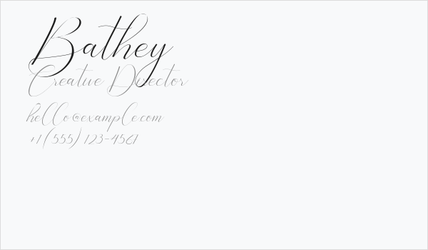 Bathey Business Card