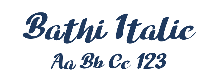 Bathi Italic Font Preview
