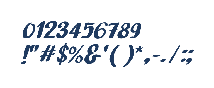 Bathi Italic Other Characters