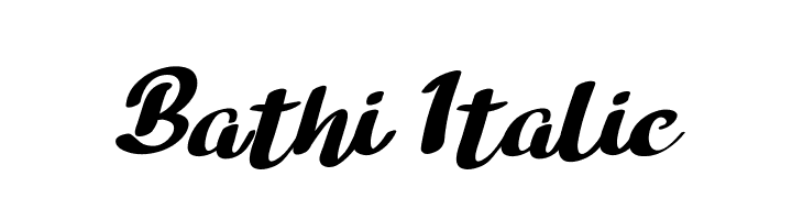 Bathi Italic Font