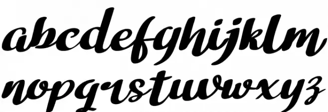 Bathi Italic फ़ॉन्ट लोअरकेस