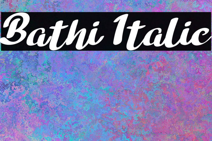 Bathi Italic Example 1