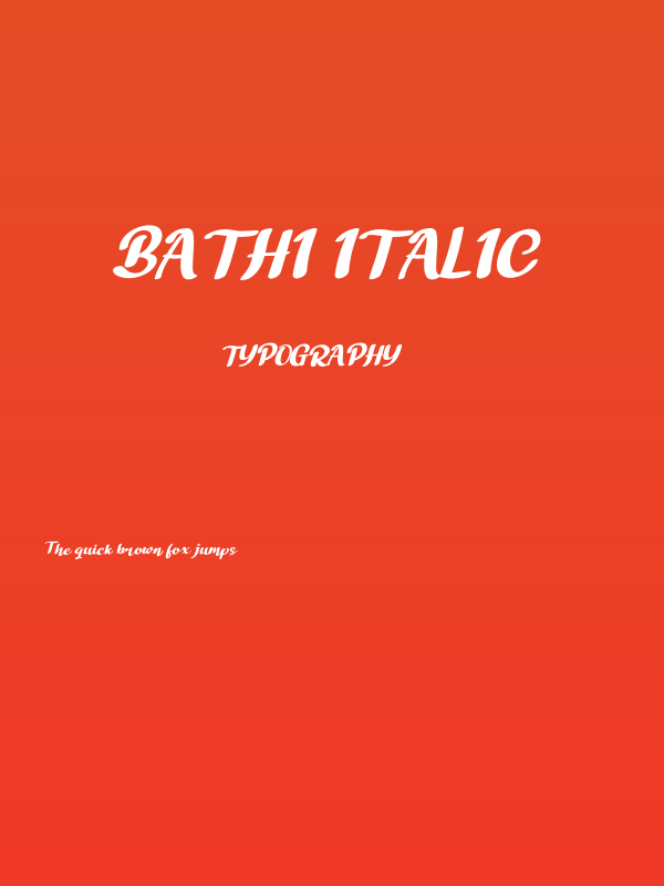 Bathi Italic Poster