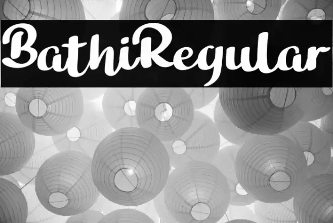 BathiRegular Font examples