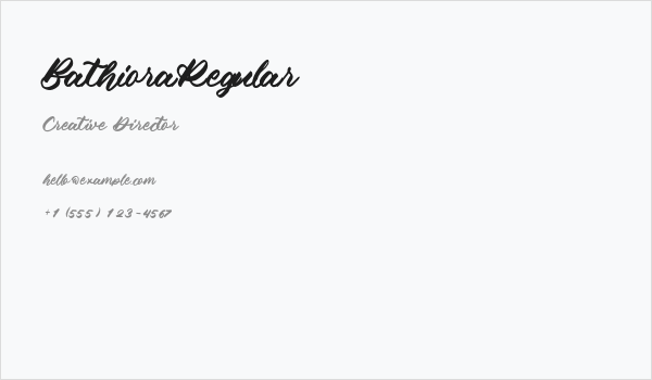 BathioraRegular Business Card
