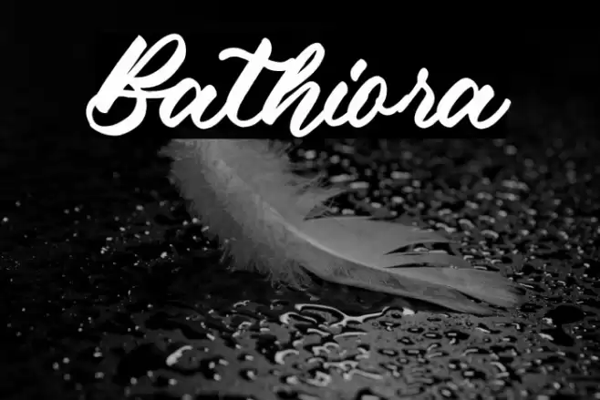 Bathiora Font examples