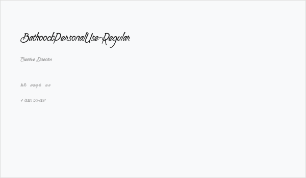 BathoockPersonalUse-Regular Business Card
