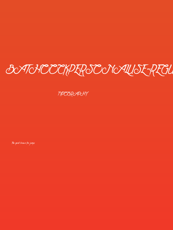 BathoockPersonalUse-Regular Poster