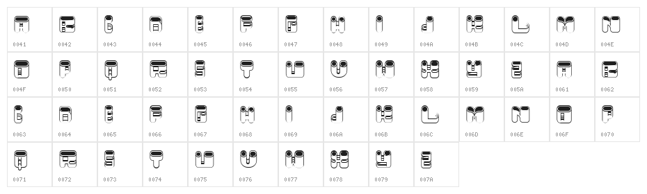 Bathos Blacked Regular Character Map