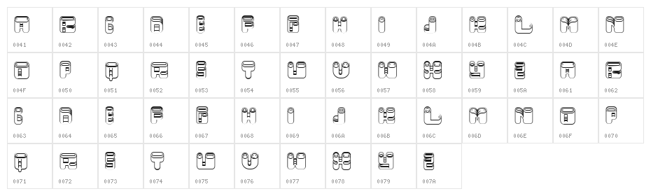 Bathos Regular Character Map
