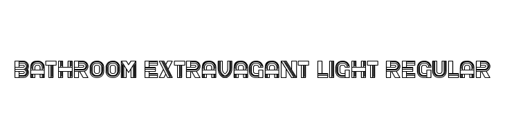 Bathroom Extravagant Light Regular Font