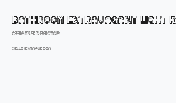 Bathroom Extravagant Light Regular Business Card