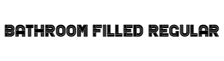 Bathroom Filled Regular Font