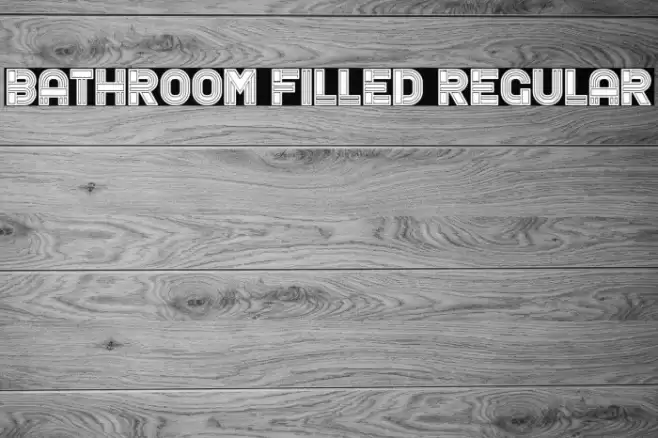 Bathroom Filled Regular Font examples