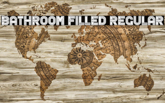 Bathroom Filled Regular Font examples