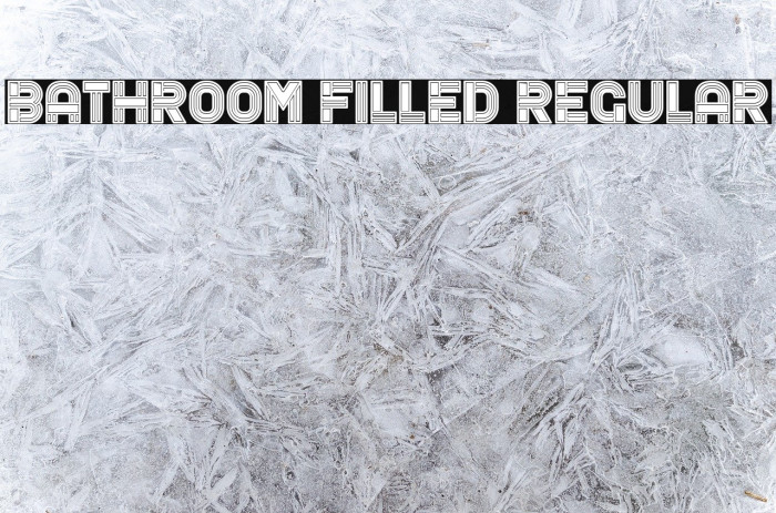 Bathroom Filled Regular Font examples