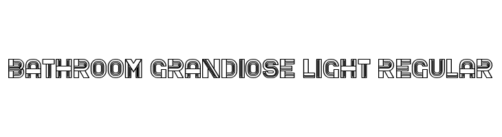 Bathroom Grandiose Light Regular Font
