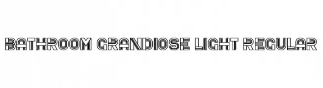 Bathroom Grandiose Light Regular  フリーフォントのダウンロード