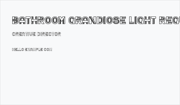 Bathroom Grandiose Light Regular Business Card