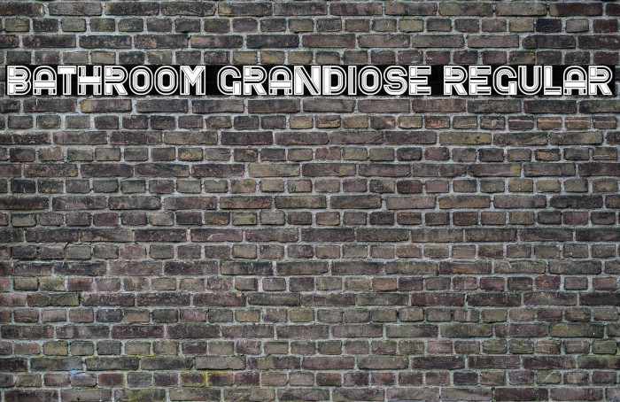 Bathroom Grandiose Regular Font examples